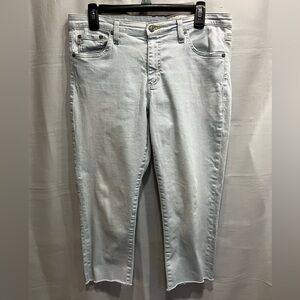 AG Adriano Goldschmied The Prima Roll-Up Ankle Jeans Pale Blue Wash Size 31